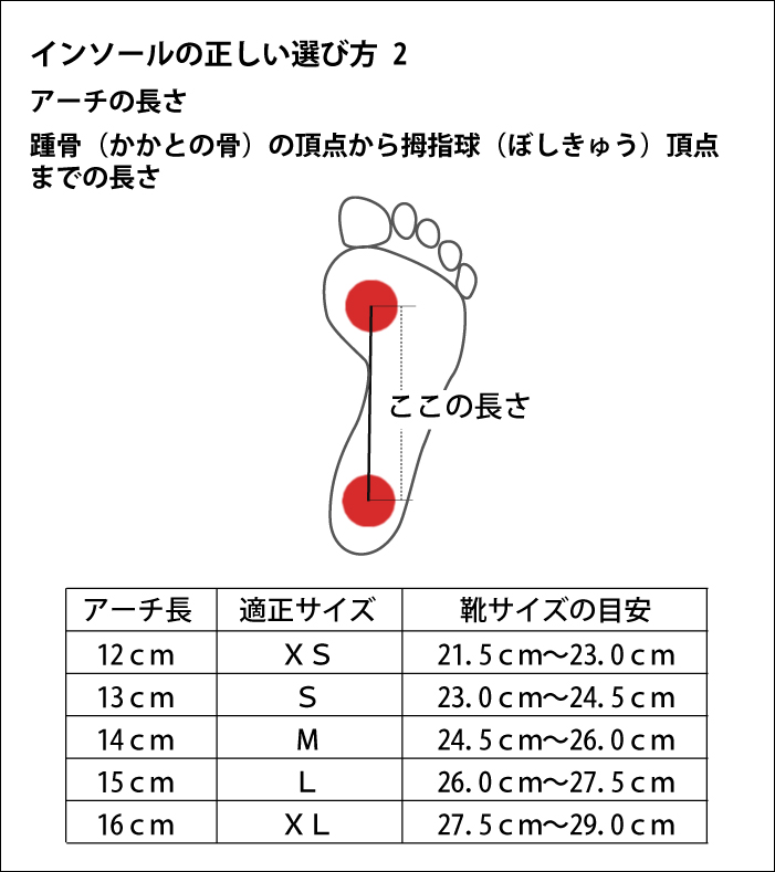 アーチ長さ 選び方